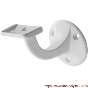 Hermeta 3502 leuninghouder 65 mm vlakzadel wit - A20100841 - afbeelding 1