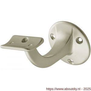 Hermeta 3505 leuninghouder 75 mm holzadel nieuw zilver - A20100851 - afbeelding 1