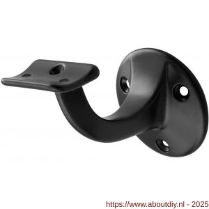 Hermeta 3505 leuninghouder 75 mm holzadel zwart - A20101702 - afbeelding 1