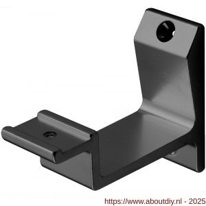 Hermeta 3540 leuninghouder vlakzadel opschroevend mat zwart - A20101491 - afbeelding 1