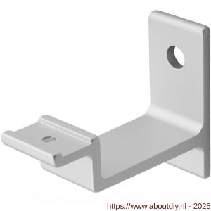 Hermeta 3541 leuninghouder vlakzadel stokschroef mat naturel - A20100885 - afbeelding 1