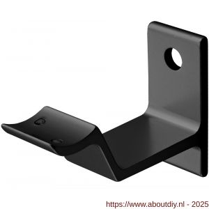 Hermeta 3543 leuninghouder holzadel stokschroef mat zwart - A20101495 - afbeelding 1