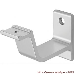 Hermeta 3551 leuninghouder vlakzadel profiel stokschroef M8 naturel - A20101499 - afbeelding 1