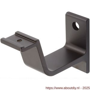 Hermeta 3551 leuninghouder vlakzadel profiel stokschroef M8 mat zwart - A20101449 - afbeelding 1