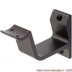 Hermeta 3552 leuninghouder holzadel profiel opschroevend mat zwart - A20101457 - afbeelding 1