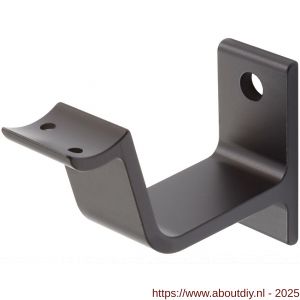 Hermeta 3553 leuninghouder holzadel profiel stokschroef M8 mat zwart - A20101465 - afbeelding 1
