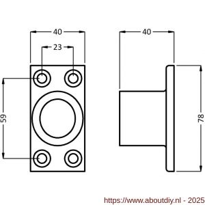 Hermeta 3875 doorvalbeveiliging steun in de dag rond-ovaal links en rechts wit - A20100079 - afbeelding 2