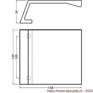 Hermeta 4350 deurduwer zwaar 130x148 mm 2x8,5 mm naturel EAN sticker - A20100172 - afbeelding 2