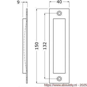 Hermeta 4558 schuifdeurkom 150x40 mm recht naturel EAN sticker - A20100193 - afbeelding 2