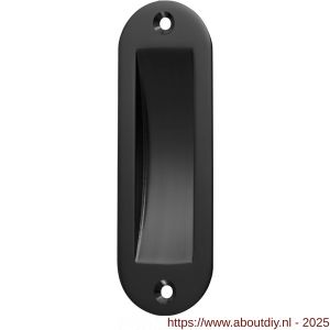 Hermeta 4560 schuifdeurkom 120x40 mm ovaal zwart - A20101744 - afbeelding 1