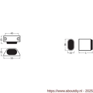 Hermeta 4709 losse buffer ovaal zwart - A20101918 - afbeelding 2