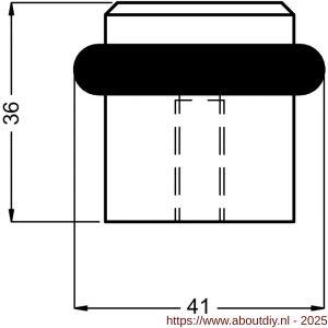 Hermeta 4735 deurbuffer vloer mat zwart - A20101969 - afbeelding 1