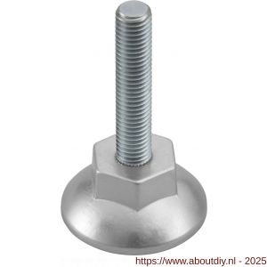 Hermeta 5621 profiel stelvoet M10x50 mm naturel - A20100068 - afbeelding 1