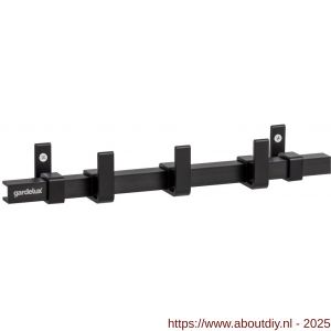 Hermeta GA7293 wand garderobe Gardelux Anna 3 haaks mat zwart - A20102015 - afbeelding 1