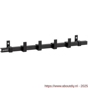 Hermeta GA7444 wand garderobe Gardelux Anna 4 haaks mat zwart - A20102019 - afbeelding 1