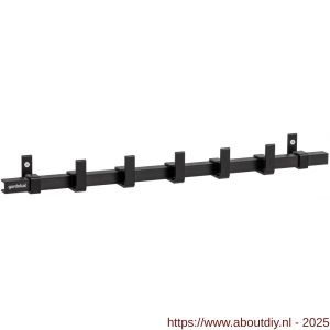 Hermeta GA7595 wand garderobe Gardelux Anna 5 haaks mat zwart - A20102023 - afbeelding 1