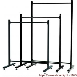 Hermeta 1337 garderobe standaard dubbel 175 cm zwart - A20100543 - afbeelding 2