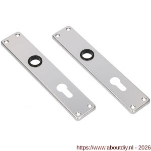 Ami 212/41 RH langschild aluminium rondhoek profielcilinder PC 55 F1 - A10900631 - afbeelding 1