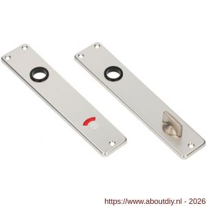 Ami 218/3 RH langschild aluminium rondhoek toilet- en badkamersluiting WC 218/3 RH 8x110 mm F2 - A10900669 - afbeelding 1