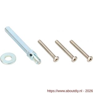 Ami bevestigingsschroeven veiligheidsschilden VHB voordeur deurdikte 38-43 mm gelagerde wisselstift 8x100 Varo ring en 3 schroeven M6x52 mm - A10901673 - afbeelding 1