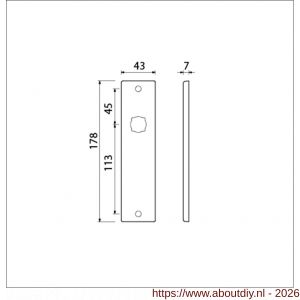 Ami 178/43 kortschild aluminium blind F1 - A10900537 - afbeelding 2