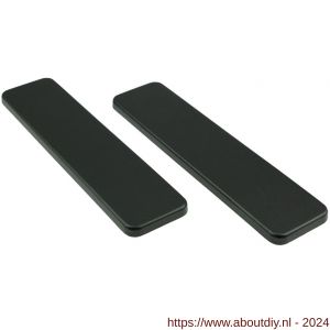 Ami 185/44 Klik kortschild aluminium geheel blind Klik zwart RAL 9005 structuur finish - A10900607 - afbeelding 1