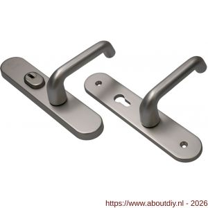 Ami VHB 250/15-386 KT senioren veiligheids Rotaveer kruk-kruk langschildgarnituur SKG*** kerntrekbeveiliging ovaal omkeer VHB 386 Rota250/50/15 kerntrek KT 72 omkeer en profielcilinder PC 72 omkeer F1 deurdikte 38-42 mm - A10901212 - afbeelding 1