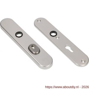 Ami VHB 250/15 KT veiligheidslangschild SKG*** kerntrekbeveiliging ovaal VHB 250/50/15 buiten kerntrek KT 55 en binnen profielcilinder PC 55 F1 deurdikte 38-42 mm - A10901466 - afbeelding 1