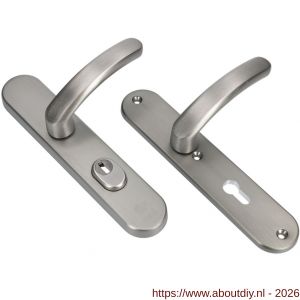 Ami VHB 250/15-378 KT veiligheids Rotaveer kruk-kruk langschildgarnituur SKG*** kerntrekbeveiliging Archi Design VHB 378 Rota 250/15 kerntrek KT 55 en profielcilinder PC 55 Irox deurdikte 38-42 mm - A10901194 - afbeelding 1