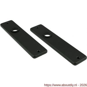 Ami 180/41 RH kortschild aluminium rondhoek blind zwart RAL 9005 structuur finish - A10900578 - afbeelding 1