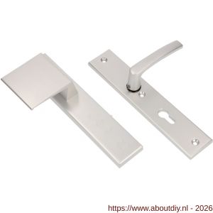 Ami VHB 251/50-90/80 veiligheidsvoordeur-duwerlangschildgarnituur SKG*** VHB 251/50 profielcilinder PC 72 deurduwer 90/80 links F2 blind en deurkruk 332 deurdikte 38-42 mm - A10901009 - afbeelding 1