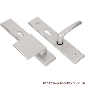 Ami VHB 251/50-90/80 senioren veiligheidsvoordeur-duwerlangschildgarnituur SKG** omkeer VHB 251/50 profielcilinder PC 72 omkeer deurduwer 90/80 links F1 en profielcilinder PC 72 omkeer deurkruk 332 deurdikte 38-42 mm - A10900824 - afbeelding 1