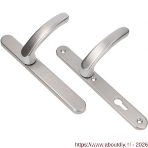 Ami VHB 257/32/2-378 veiligheids Rotaveer kruk-kruk smalschildgarnituur SKG** ovaal VHB deurkruk 378 Rota 257/32/2 blind F1 en deurkruk 378 Rota 257/32/2 profielcilinder PC 55 deurdikte 53-57 mm - A10901598 - afbeelding 1