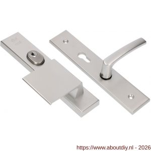 Ami VHB 251/15-90/80 KT senioren veiligheidsvoordeur-duwerlangschildgarnituur SKG*** kerntrekbeveiliging omkeer VHB 251/50/15 kerntrek KT 72 omkeer deurduwer 90/80 links en deurkruk 332 profielcilinder PC 72 omkeer F1 deurdikte - A10901184 - afbeelding 1