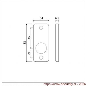 Ami 4 RH krukrozet aluminium rechthoek krukgat F1 - A10900471 - afbeelding 2