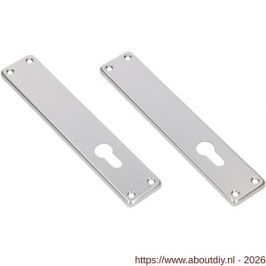 Ami 212/41 RH langschild aluminium rondhoek zonder krukgat profielcilinder PC 72 F1 - A10900637 - afbeelding 1
