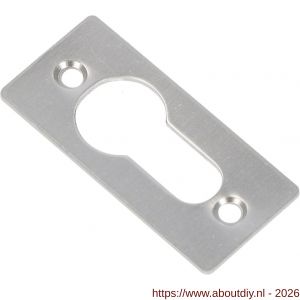 Ami 4 vlak cilinderrozet aluminium afdekplaatje nummer 4 vlak profielcilinder PC gat F2 - A10900463 - afbeelding 1