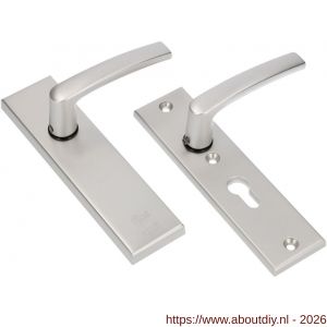 Ami VHB 193/50 veiligheidskortschild SKG*** VHB 193/50 buiten blind en binnen profielcilinder PC 55 met deurkruk 332 F1 deurdikte 38-42 mm - A10901351 - afbeelding 1