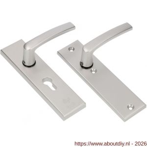 Ami VHB 193/50 veiligheidskortschild SKG*** VHB 193/50 buiten profielcilinder PC 55 en binnen blind met deurkruk 332 F1 deurdikte 38-42 mm - A10901355 - afbeelding 1