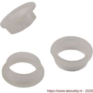 Ami deurbeslag geleidering nylon transparant wit set 100 stuks - A10900170 - afbeelding 1