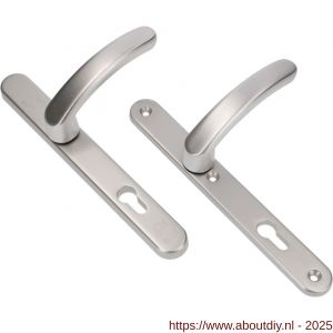 Ami VHB 257/32/2-378 veiligheids Rotaveer kruk-kruk smalschildgarnituur SKG** ovaal VHB 257/32/2 geheel blind F1 deurkruk 378 Rota 257/32/2 profielcilinder PC 92 deurdikte 53-57 mm - A10901601 - afbeelding 1