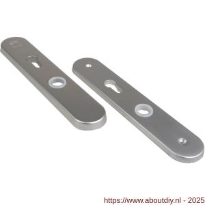 Ami VHB 250/50/1 senioren veiligheidslangschild SKG** Archi Design ovaal omkeer VHB 250/50/1 buiten en binnen profielcilinder PC 72 omkeer Irox deurdikte 38-42 mm - A10901383 - afbeelding 1