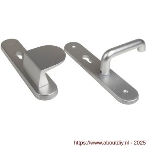 Ami VHB 250/50/1-90/83 senioren veiligheidsvoordeur-duwerlangschildgarnituur SKG** Archi Design ovaal omkeer VHB 250/50/1 profielcilinder PC 72 omkeer deurduwer 90/83 rechts en deurkruk 356 Irox deurdikte 38-42 mm - A10900814 - afbeelding 1