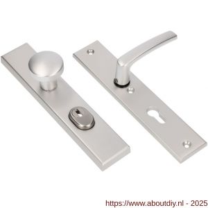 Ami VHB 251/15-169/50 KT veiligheidsvoordeur-knoplangschildgarnituur SKG*** kerntrekbeveiliging VHB 251/50/15 KT 55 knop 169/50 en deurkruk 332 profielcilinder PC 55 F1 deurdikte 38-42 mm - A10901339 - afbeelding 1