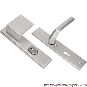 Ami VHB 251/15-90/80-379 KT veiligheids Rotaveer duwer-kruk langschildgarnituur SKG*** kerntrekbeveiliging VHB 251/50/15 KT 55 deurduwer 90/80 rechts en deurkruk 379 Rota profielcilinder PC 55 F1 deurdikte 38-42 mm - A10901141 - afbeelding 1