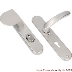 Ami VHB 250/15-90/83-378 KT veiligheids Rotaveer duwer-kruk langschildgarnituur SKG*** kerntrekbeveiliging ovaal VHB 250/50/15 KT 55 deurduwer 90/83 rechts en deurkruk 378 Rota profielcilinder PC 55 F1 deurdikte 38-42 mm - A10901093 - afbeelding 1