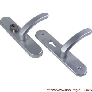 Ami VHB 250/15-378 KT senioren veiligheids Rotaveer kruk-kruk langschildgarnituur SKG*** kerntrekbeveiliging Archi Design omkeer VHB 378 Rota250/50/1 KT 72 omkeer en profielcilinder PC 72 Irox deurdikte 38-42 mm - A10901203 - afbeelding 1