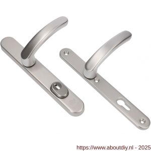 Ami VHB 257/37/2-378 KT veiligheids Rotaveer kruk-kruk smalschildgarnituur SKG*** kerntrekbeveiliging ovaal VHB deurkruk 378 Rota 257/37/2 KT 55 F1 en deurkruk 378 Rota 257/32/2 profielcilinder PC 55 deurdikte 53-57 mm - A10901652 - afbeelding 1