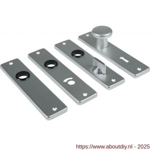 Ami 165/4 RH knopkortschild aluminium rondhoek knop 160/40 vast kortschild 165/4 RH blind F2 - A10900708 - afbeelding 1