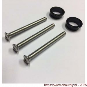 Ami bevestigingsschroeven veiligheidsschilden VHB voordeur deurdikte 38-43 mm gelagerde wisselstift 8x100 Varo ring en 3 schroeven M6x52 - A10901673 - afbeelding 1